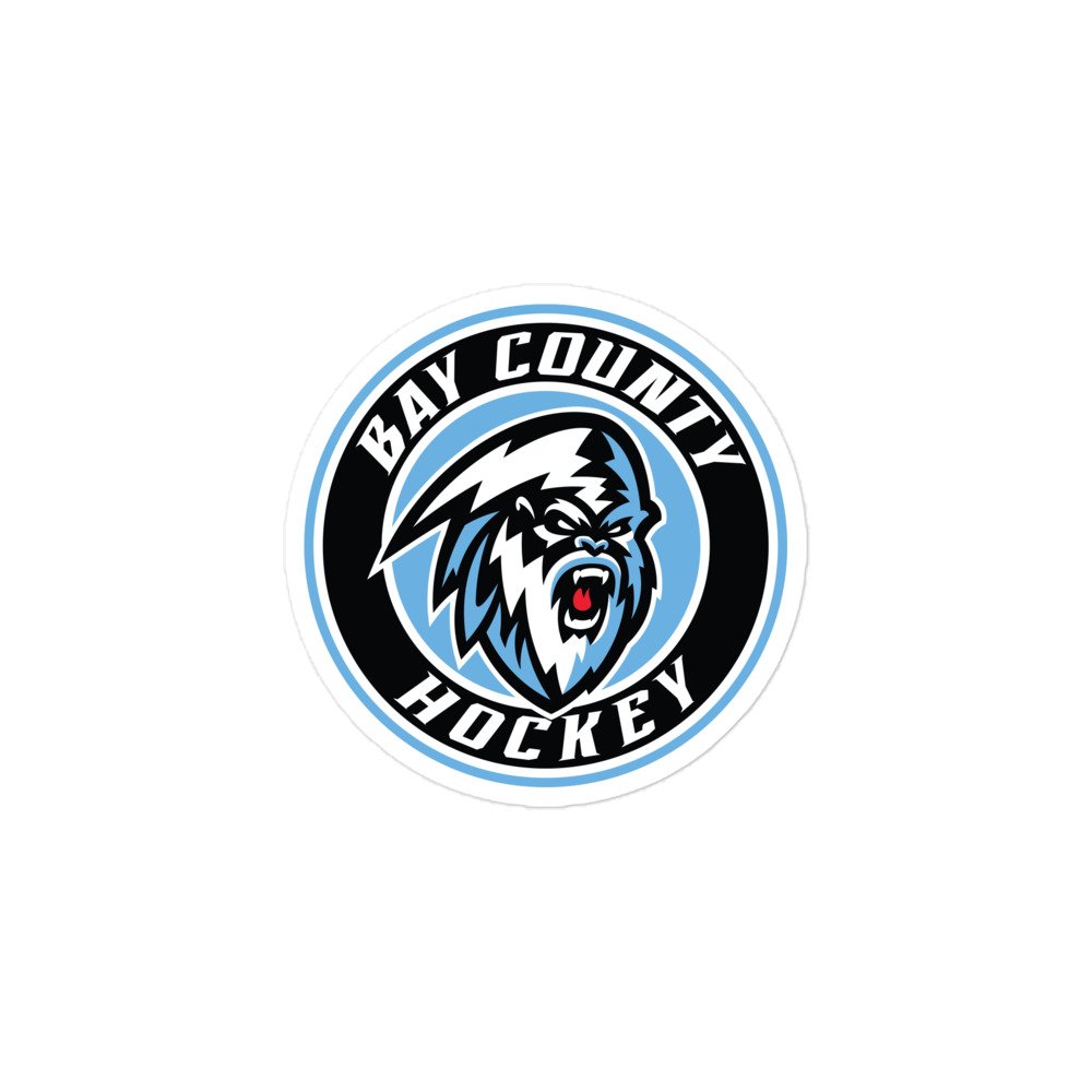Bay County Hockey: Bubble-Free Stickers - Circle Logo