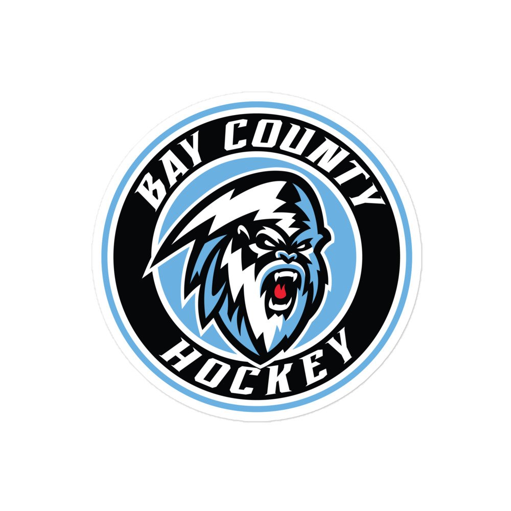 Bay County Hockey: Bubble-Free Stickers - Circle Logo - Image 2