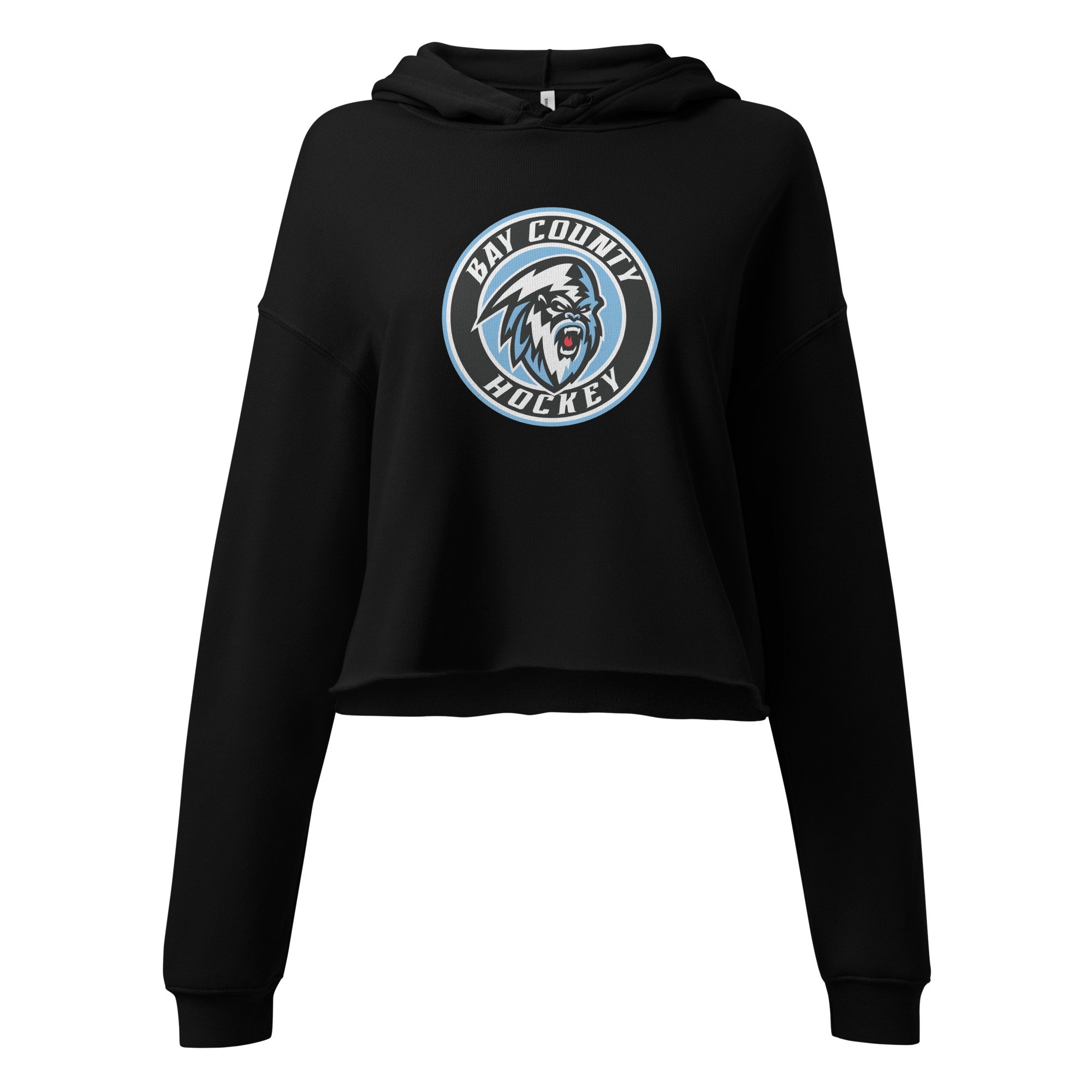 Bay County Hockey: Crop Hoodie - Circle Logo