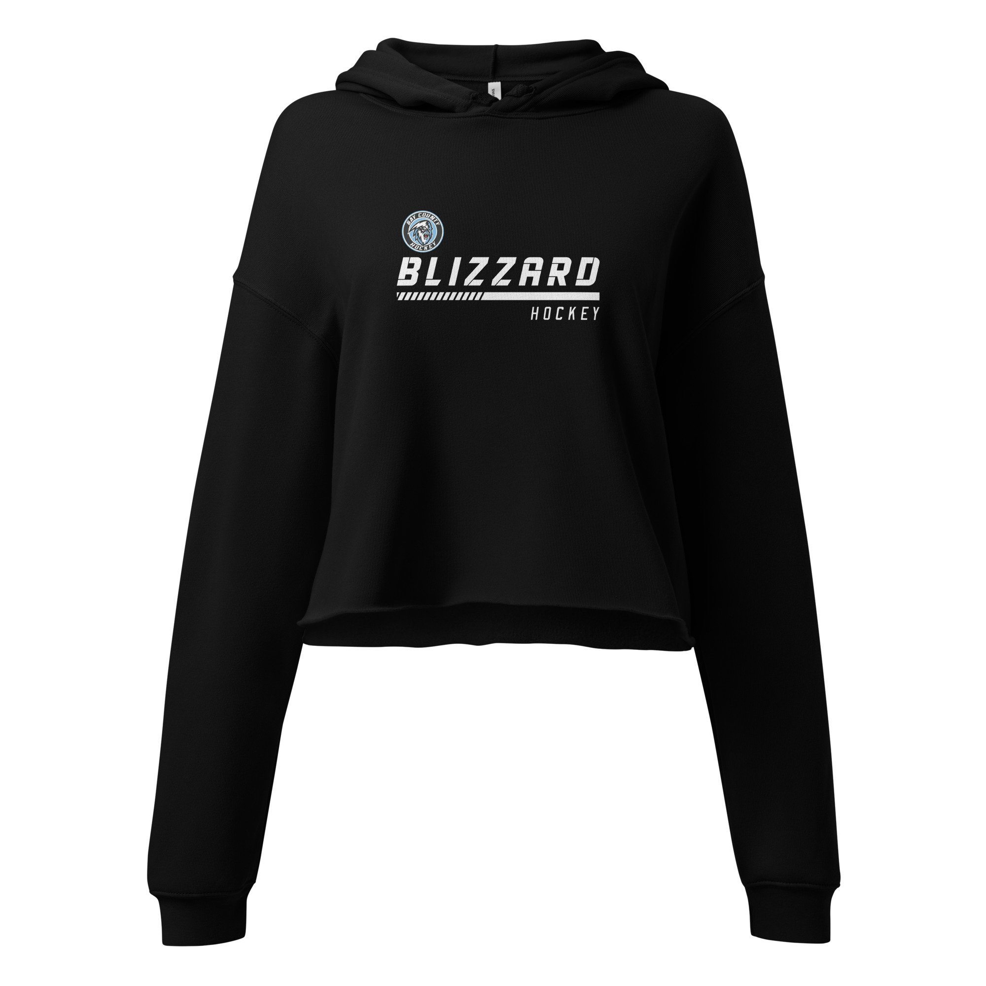 Bay County Hockey: Crop Hoodie - Wordmark