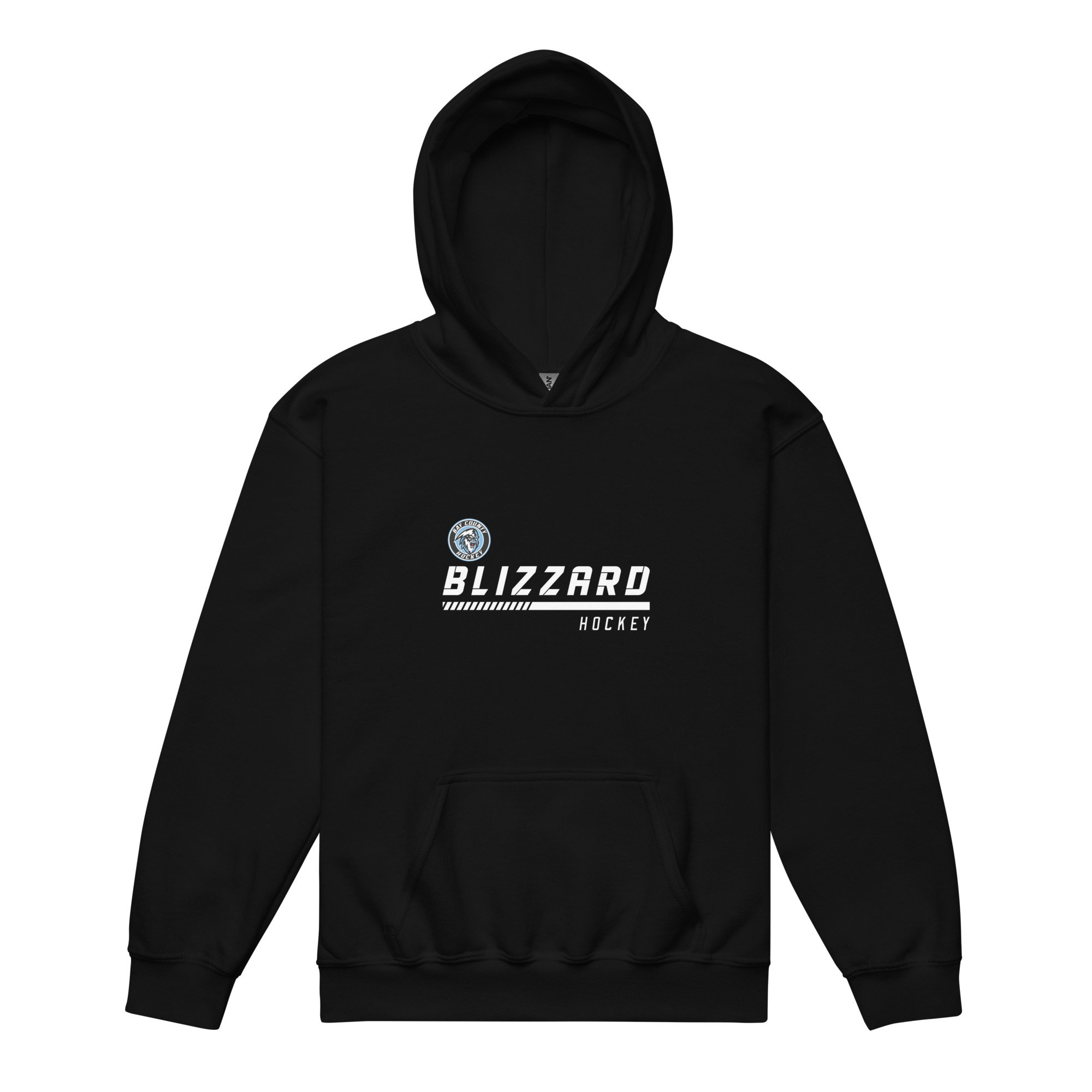 Bay County Hockey: Youth Heavy Blend Hoodie - Wordmark