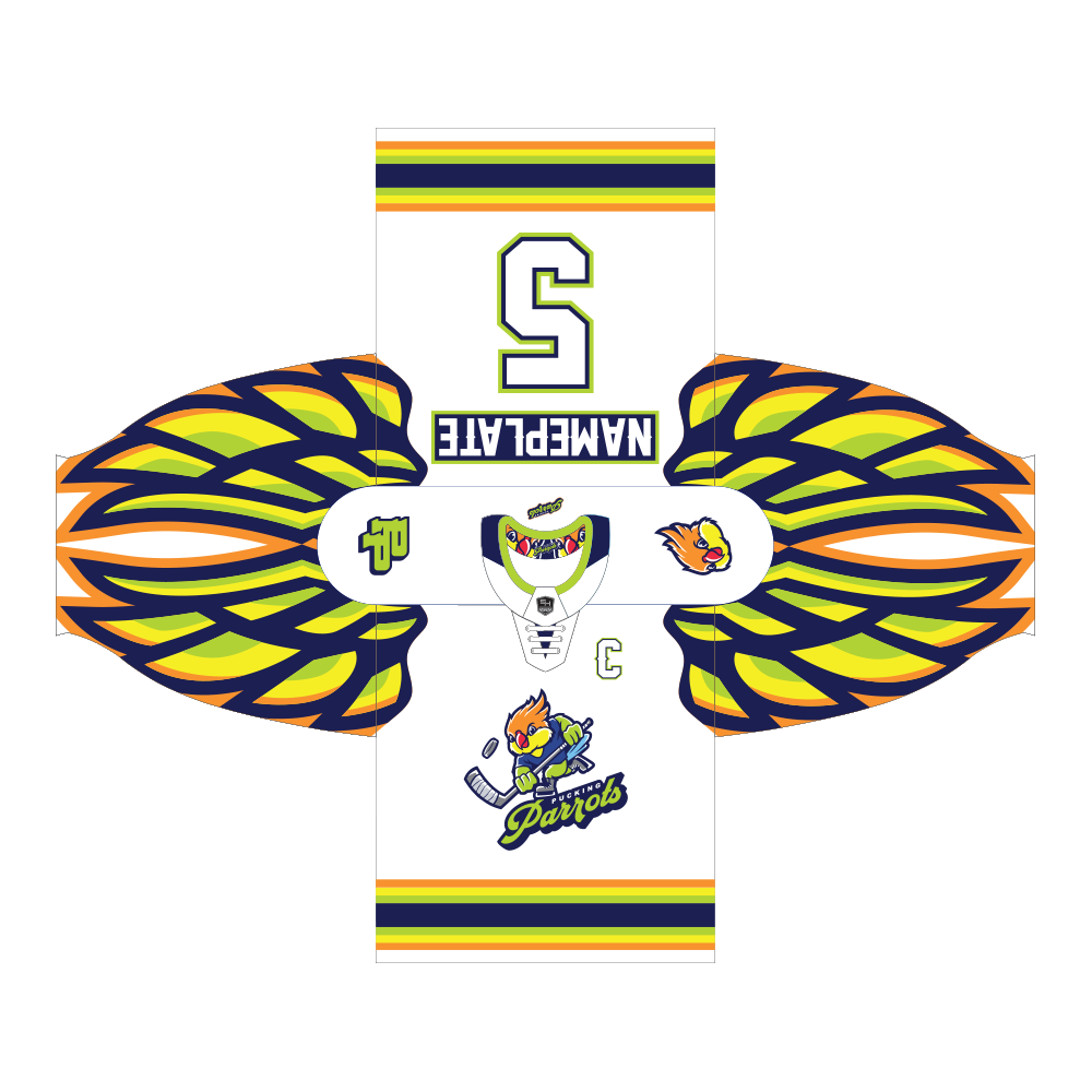 Pucking Parrots: White Jersey - Image 3