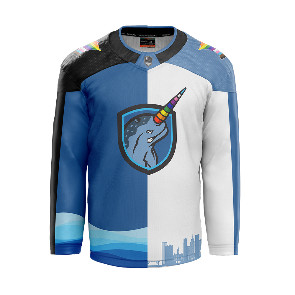 TCQHA: Reversible Blue & White Jersey